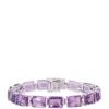 Buy 🔔 45 ct. t.w. Emerald-Cut Amethyst Tennis Bracelet in Sterling Silver by Belk & Co. ⌛