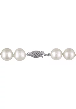 Promo 😀 10-11MM Freshwater Baroque Cultured Pearl 18" Strand Necklace with 14k White Gold Clasp by Belk & Co. 🔔 -DealsBelk & Co. Store Belk 17527