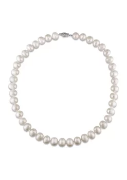 Promo 😀 10-11MM Freshwater Baroque Cultured Pearl 18" Strand Necklace with 14k White Gold Clasp by Belk & Co. 🔔 -DealsBelk & Co. Store Belk 17528