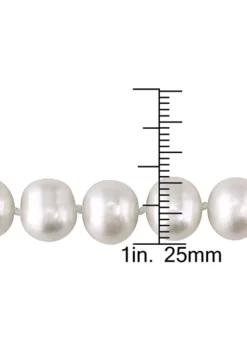 Promo 😀 10-11MM Freshwater Baroque Cultured Pearl 18" Strand Necklace with 14k White Gold Clasp by Belk & Co. 🔔 -DealsBelk & Co. Store Belk 17529