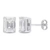 Cheap 💯 Lab Created 4.8 CT TGW Emerald Cut Created Moissanite Stud Earrings in Sterling Silver by Belk & Co. 🔔