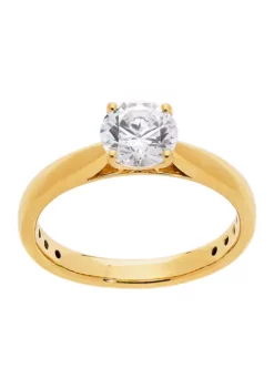 Best Sale 👏 Grown With Love 1 ct. t.w. Lab Grown Diamond Solitaire Ring in 14K Yellow Gold by Belk & Co. 🔔