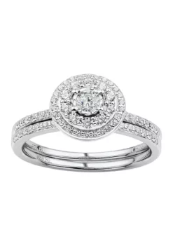 Top 10 🥰 1/2 ct. t.w. Diamond Bridal Ring Set in 10K White Gold by Belk & Co. ⌛