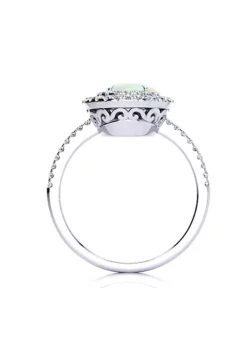 Buy ๐ Lab Created 1 1/2cttw Oval Shape Created Opal and Double Halo Diamond Ring In Sterling Silver by Belk & Co. ๐ 8 Buy ๐ Lab Created 1 1/2cttw Oval Shape Created Opal and Double Halo Diamond Ring In Sterling Silver by Belk & Co. ๐ -DealsBelk & Co. Store Belk 17626