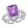 Discount ✨ 3 1/2 CT TGW Amethyst and White Topaz Halo Ring in Sterling Silver by Belk & Co. 😍