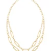 Cheap 💯 Hollow Layered Paperclip Necklace in 10K Yellow Gold by Belk & Co. 😉