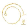 Promo 💯 Paperclip Chain with Toggle Necklace in 10K Yellow Gold by Belk & Co. 🛒