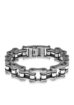 Promo 🔔 Men's Stainless Steel Motorcycle Chain Bracelet by Belk & Co. 😉 -DealsBelk & Co. Store Belk 1767