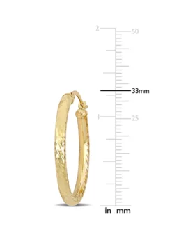 Top 10 🧨 32 Millimeter Textured Hoop Earrings in 10k Yellow Gold by Belk & Co. 🔔 -DealsBelk & Co. Store Belk 17681