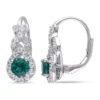 Brand new ❤️ Created Emerald and White Sapphire Twist Earrings in Sterling Silver by Belk & Co. 💯
