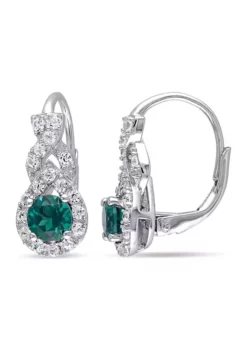 Brand new ❤️ Created Emerald and White Sapphire Twist Earrings in Sterling Silver by Belk & Co. 💯 -DealsBelk & Co. Store Belk 17694