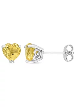 Budget 😉 1.4 CT TGW Citrine Post Earrings Silver by Belk & Co. 🌟