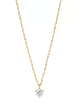 Cheap 🔔 1/4 ct. t.w. Diamond Solitaire Necklace in 14K Yellow Gold with 18" Rope Chain by Belk & Co. 😀 -DealsBelk & Co. Store Belk 1772