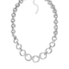 New 🥰 Sterling Silver Graduated Circles Interlock Necklace by Belk & Co. 🌟
