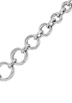 New 🥰 Sterling Silver Graduated Circles Interlock Necklace by Belk & Co. 🌟 -DealsBelk & Co. Store Belk 17730