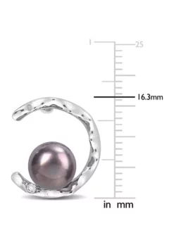 Best Pirce โญ 7.5-8mm Black Freshwater Cultured Pearl and White Topaz Open Wave Earrings in Sterling Silver by Belk & Co. ๐ 6 Best Pirce โญ 7.5-8mm Black Freshwater Cultured Pearl and White Topaz Open Wave Earrings in Sterling Silver by Belk & Co. ๐ -DealsBelk & Co. Store Belk 17750