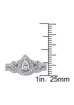 Top 10 🥰 3/4 CT TW Pear and Round Shape Diamond Halo Split Shank Bridal Set in 14k White Gold by Belk & Co. 👏 9 Top 10 🥰 3/4 CT TW Pear and Round Shape Diamond Halo Split Shank Bridal Set in 14k White Gold by Belk & Co. 👏 -DealsBelk & Co. Store Belk 17755
