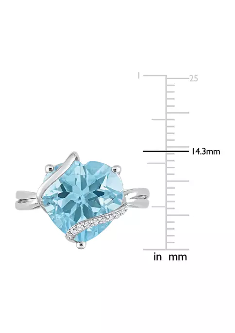 Wholesale ๐งจ 9 CT TGW Sky Blue Topaz and Diamond Accent Heart Wrapped Ring in Sterling Silver by Belk & Co. ๐ 2 Wholesale ๐งจ 9 CT TGW Sky Blue Topaz and Diamond Accent Heart Wrapped Ring in Sterling Silver by Belk & Co. ๐ - Image 2
