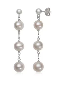 Brand new 👏 6-7 Millimeter Cultured Freshwater Pearl Tin Cup Drop Earrings in 10KT White Gold by Belk & Co. 😍 -DealsBelk & Co. Store Belk 17806