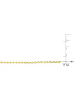 Hot Sale ⭐ Oval Ball Chain Necklace in 18k Yellow Gold Plated Sterling Silver, 18" by Belk & Co. 👏 -DealsBelk & Co. Store Belk 17817