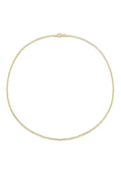 Hot Sale ⭐ Oval Ball Chain Necklace in 18k Yellow Gold Plated Sterling Silver, 18" by Belk & Co. 👏 -DealsBelk & Co. Store Belk 17819
