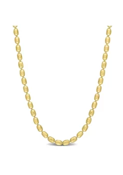 Hot Sale ⭐ Oval Ball Chain Necklace in 18k Yellow Gold Plated Sterling Silver, 18" by Belk & Co. 👏 -DealsBelk & Co. Store Belk 17820