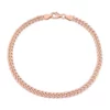 Discount 👍 18k Rose Gold Plated Sterling Silver 4.4mm Curb Link Chain Bracelet by Belk & Co. 🎁