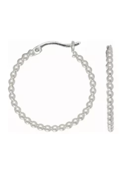 Best Sale 🥰 S/S BEADED HOOP EARRING by Belk & Co. 🤩 -DealsBelk & Co. Store Belk 17868