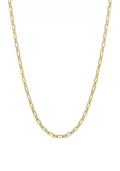 Hot Sale ✔️ 18k Yellow Gold Plated Sterling Silver 2mm Figaro Chain Necklace by Belk & Co. 🌟 -DealsBelk & Co. Store Belk 17891