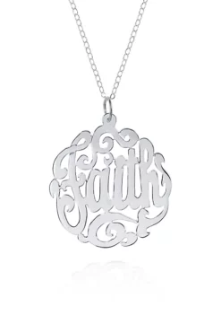 Best deal 🤩 Sterling Silver Faith Monogram Pendant by Belk & Co. 😉