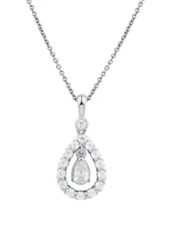 Best deal 😀 1/2 ct. t.w. Diamonds Pendant Necklace in 10K White Gold by Belk & Co. 🔥