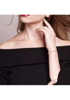 Buy 🛒 Lab Created 2.75 CT DEW Created Moissanite S-Link Tennis Bracelet in Yellow Gold Plated Sterling Silver by Belk & Co. 😀 -DealsBelk & Co. Store Belk 17937