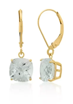 Best deal 🧨 10k Yellow Gold Aquamarine Earrings by Belk & Co. 🛒