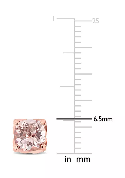 Flash Sale ⌛ 1.88 ct. t.w. Morganite and Diamond Accent Stud Earrings in 10k Rose Gold by Belk & Co. ❤️ 2 Flash Sale ⌛ 1.88 ct. t.w. Morganite and Diamond Accent Stud Earrings in 10k Rose Gold by Belk & Co. ❤️ - Image 2