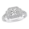 Cheap 😍 1/5 ct. t.w. Diamond Halo Square Vintage Promise Ring in Sterling Silver by Belk & Co. 🌟