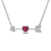 Top 10 🔔 Lab Created Created Ruby Created White Sapphire and Diamond Accent Heart Arrow Necklace in Sterling Silver by Belk & Co. 🎁