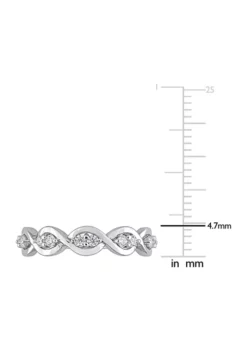 Hot Sale 👍 1/4 ct. t.w. Created Moissanite Anniversary Ring in Sterling Silver by Belk & Co. 💯 -DealsBelk & Co. Store Belk 18002