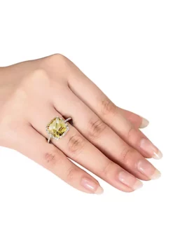 Best Pirce 🎁 Sterling Silver Citrine and Diamond Ring by Belk & Co. 🔥 -DealsBelk & Co. Store Belk 1806
