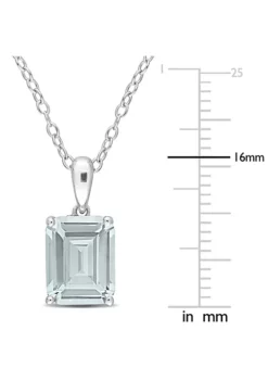 Deals 🔔 1.9 ct. t.g.w. Synthetic Spinel (Aquamarine) Solitaire Pendant with Chain in Sterling Silver by Belk & Co. 💯 -DealsBelk & Co. Store Belk 18121