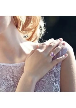 Cheapest ✨ Heart Shape Amethyst and 1/3 CT TW Diamond Halo Ring in 14k Rose Gold by Belk & Co. 🛒 -DealsBelk & Co. Store Belk 18136