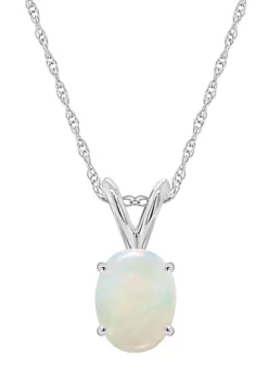 Best Pirce ✨ 14K Gold 8x6 Oval Opal Pendant by Belk & Co. 🎉