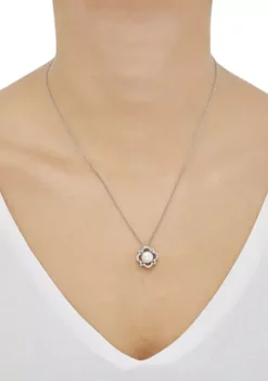 Coupon 🎁 Freashwater Pearl and White Topaz Set in Sterling Silver by Belk & Co. ⌛ -DealsBelk & Co. Store Belk 18160