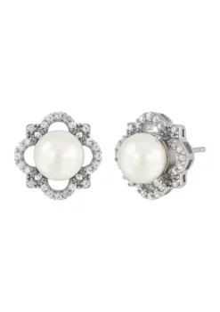 Coupon 🎁 Freashwater Pearl and White Topaz Set in Sterling Silver by Belk & Co. ⌛ -DealsBelk & Co. Store Belk 18162