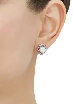 Coupon 🎁 Freashwater Pearl and White Topaz Set in Sterling Silver by Belk & Co. ⌛ -DealsBelk & Co. Store Belk 18164