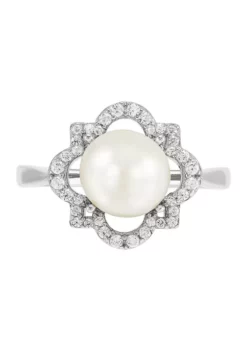 Coupon 🎁 Freashwater Pearl and White Topaz Set in Sterling Silver by Belk & Co. ⌛ -DealsBelk & Co. Store Belk 18166