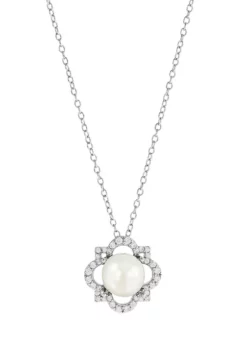 Coupon 🎁 Freashwater Pearl and White Topaz Set in Sterling Silver by Belk & Co. ⌛ -DealsBelk & Co. Store Belk 18169