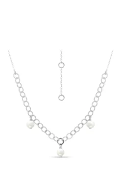 New 🤩 Freshwater Pearl Station Link Chain Necklace by Belk & Co. 🔔 -DealsBelk & Co. Store Belk 18178