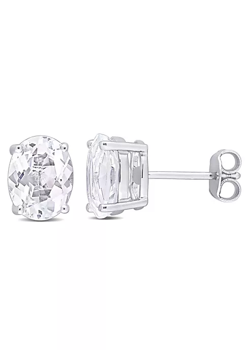 New ๐งจ 4.5 CT TGW Oval White Topaz Stud Earrings in Sterling Silver by Belk & Co. โ 1 New ๐งจ 4.5 CT TGW Oval White Topaz Stud Earrings in Sterling Silver by Belk & Co. โ