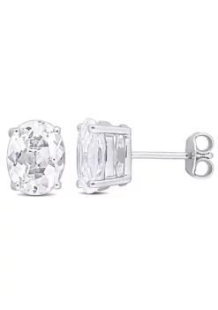 New ๐งจ 4.5 CT TGW Oval White Topaz Stud Earrings in Sterling Silver by Belk & Co. โ 9 New ๐งจ 4.5 CT TGW Oval White Topaz Stud Earrings in Sterling Silver by Belk & Co. โ -DealsBelk & Co. Store Belk 18192