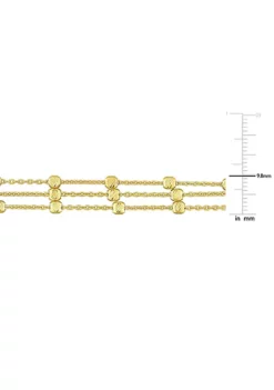 Top 10 ⭐ Multi-Strand Chain Bracelet in 18k Yellow Gold Plated Sterling Silver, 7.5" by Belk & Co. 🛒 -DealsBelk & Co. Store Belk 18195